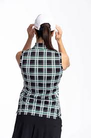 New Kinona Tartan Plaid Women's Sleeveless Golf Top MSP$114 - 0