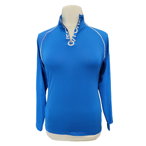 G/Fore Women's Royal Blue Zip Golf Pullover w/ Logo Size XL MSP$130