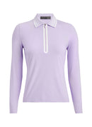 New G/Fore Women's Long Sleeve Purple Silky Tech Zip Golf Polo Size S MSP$120-1