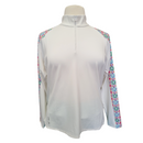 RLX Ralph Lauren Women's White Golf Pullover Mosaic Print Accents Size XXL MSP$148-1