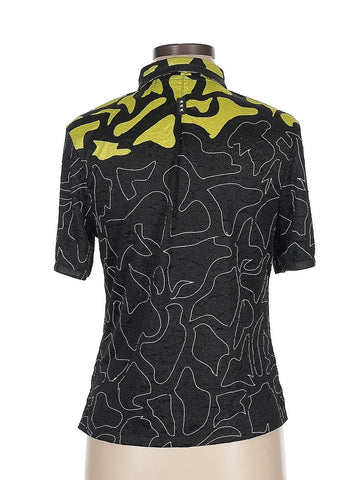 Jamie Sadock Women's Black, Yellow & Blue Textured Golf Top Size M MSP$90 - 0