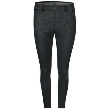 New Kjus Women's Black Ice Embossed 7/8 Golf Tregging Size L MSP$159