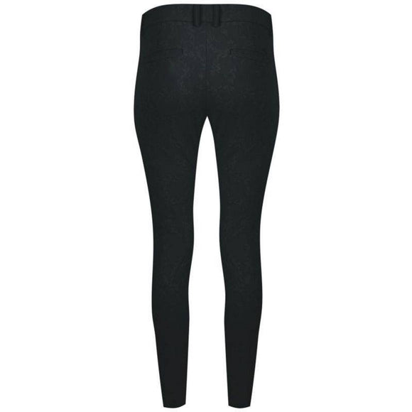 New Kjus Women's Black Ice Embossed 7/8 Golf Tregging Size L MSP$159