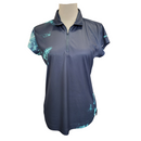 Slazenger Women's Navy & Aqua Print Golf Polo Size M-1