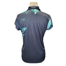Slazenger Women's Navy & Aqua Print Golf Polo Size M-2