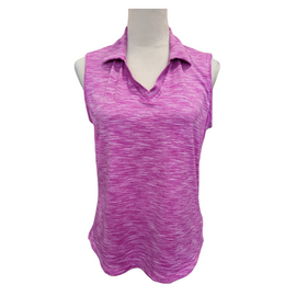 Lady Hagen Fuchsia Heather Sleeveess Golf Polo Size M - 0