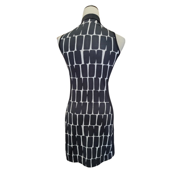 Tail Activewear Black & White Block Print Sleeveless Golf Dress Size XXS MSP$110