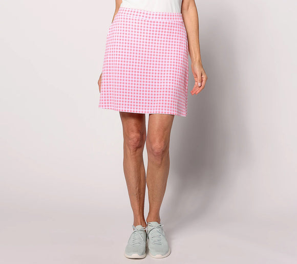 Susan Graver Gingham 19.5" Golf Skort MSP$50
