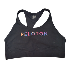 Peloton Black Sports Bra w/ Multicolored Straps Size L MSP$58