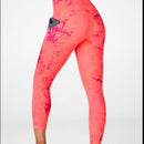 Fabletics Pink & Coral Oasis Tie-Dye Leggings Size M-2