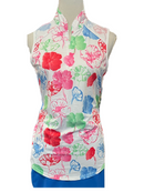 Bette & Court Floral Sleeveless Golf Top Size M MSP$84-1