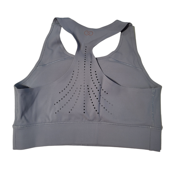 Calia Blue Gray Cutout Racerback Sports Bra Size M