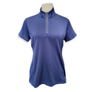 EP NY Women's Navy Zip Golf Polo w/ White Trim Size M MSP$84-1