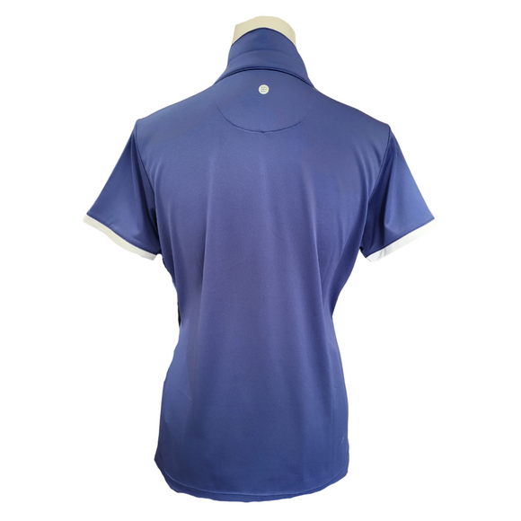 EP NY Women's Navy Zip Golf Polo w/ White Trim Size M MSP$84