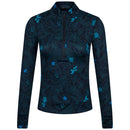 New Greyson Lost Bloom Halley Golf Quarter Zip Pullover -Deep Pacific MSP$148-1