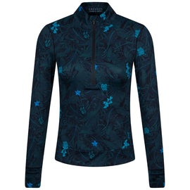 New Greyson Lost Bloom Halley Golf Quarter Zip Pullover -Deep Pacific MSP$148