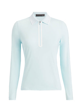 New G/Fore Silky Tech Nylon Quarter Zip Ladies Golf Polo - Daybreak MSP$120