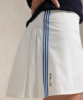 New Ralph Lauren RLX Rear Pleated Performance Golf Skort White/Blue MSP$148