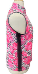 Tail White Label Pink, White & Black Floral Sleeveless Golf Top Size XXL-2