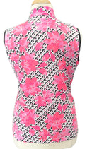 Tail White Label Pink, White & Black Floral Sleeveless Golf Top Size XXL-3