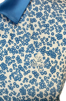 New Under Armour Blue Floral Golf Polo w/ Logo  Size L. MSP$65-2