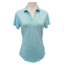 Puma Women's Light Blue Heather V-neck Golf Polo Size S MSP$55-1