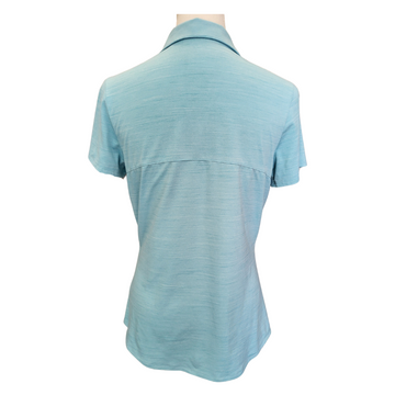 Puma Women's Light Blue Heather V-neck Golf Polo Size S MSP$55 - 0