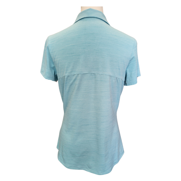 Puma Women's Light Blue Heather V-neck Golf Polo Size S MSP$55