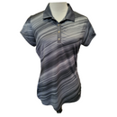 Nike Golf Women's Black & Gray Print Polo Size M MSP$60-3