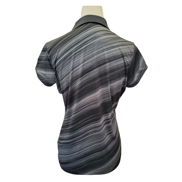 Nike Golf Women's Black & Gray Print Polo Size M MSP$60