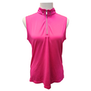 Tail Activewear Hot Pink Zip Sleeveless Golf Top Size M MSP$90-3
