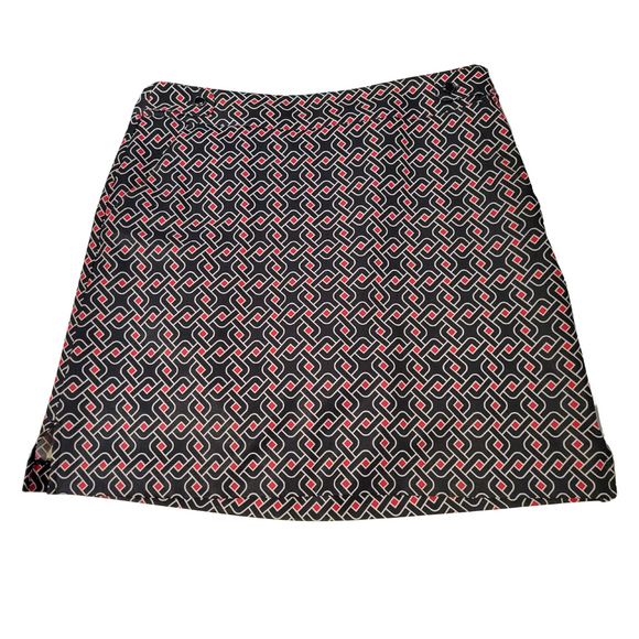 EP Pro Black White & Red Link Print Women's 18" Golf Skort Size 8