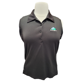 Adidas Climalite Black Sleeveless Polo w/ Logo - Trappers Turn Size XL