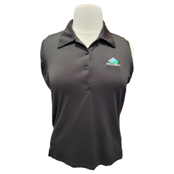 Adidas Climalite Black Sleeveless Polo w/ Logo - Trappers Turn Size XL