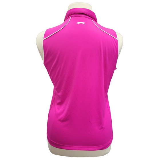 Slazenger Golf Hot Pink Women's Sleeveless Polo w/ White Trim Size XL