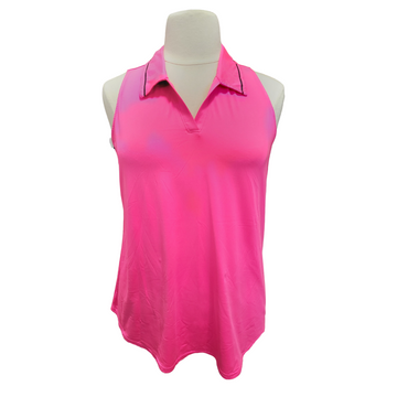 Jofit Neon Solid Sleeveless Women's Golf Polo Size XXL
