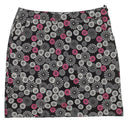 NEW Monterey Club 19.5" Black White & Pink Floral Skort Size 14-2