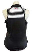 Slazenger Women's Sleeveless Black Striped Golf Polo Size XL-2