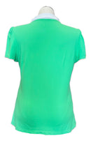 Women's Lilly Pulitzer Luxletic Green Golf Polo Size L MSP$108-2