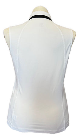 Women's Tail White Sleeveless Golf Polo w/ Blue Accents Size L MSP$88 - 0