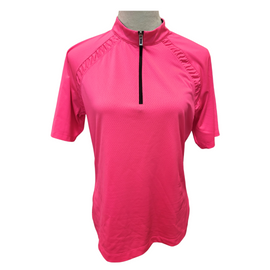 Tail Hot Pink 1/4 Zip Women's Mock Golf Polo Size M