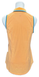 New Women's Jofit Cutaway Golf Polo w/Rib Trim Tangerine MSP$86-2