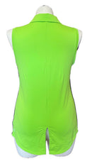Kinona Women's Green & White  Sleeveless Golf Top Size L MSRP$104-2