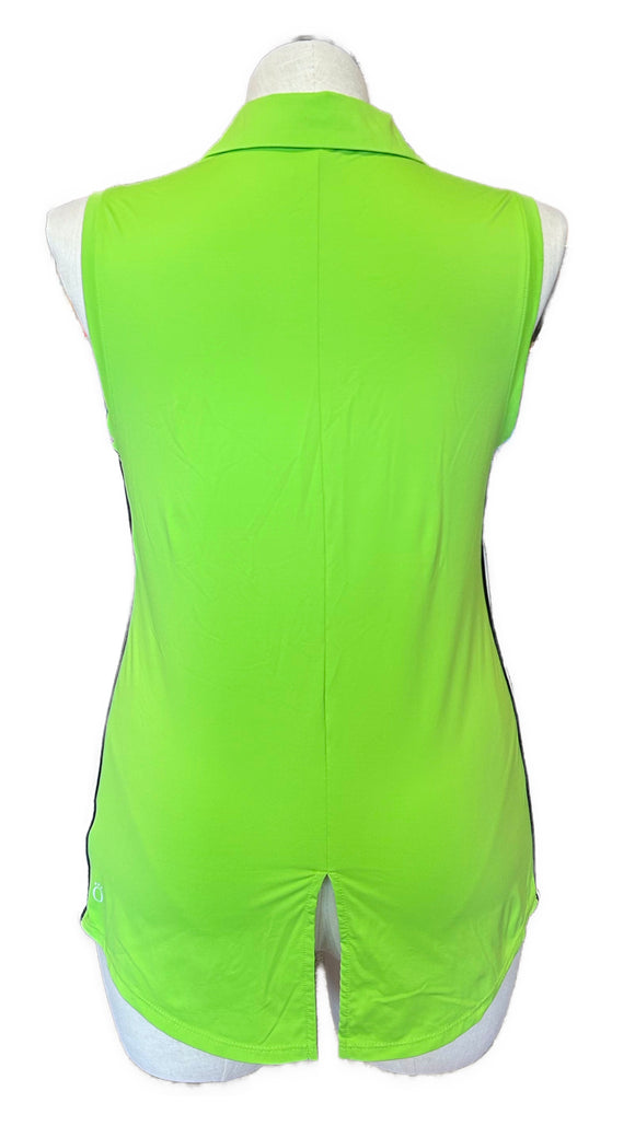 Kinona Women's Green & White  Sleeveless Golf Top Size L MSRP$104