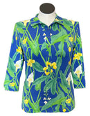 J.McLaughlin Women's 3/4 Sleeved Bold Flora Print Size L MSRP$168-1