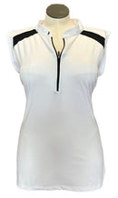 Lopez White & Black Sleeveless Top w/Mesh Panels Size 3X-1