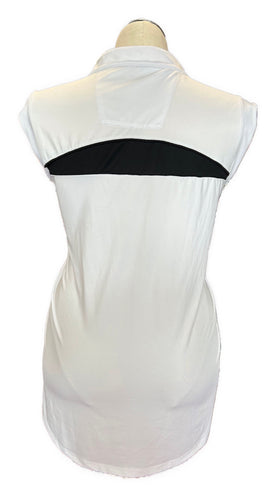 Lopez White & Black Sleeveless Top w/Mesh Panels Size 3X - 0