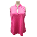 Adidas Golf Hot Pink 1/4 Zip Sleeveless Women's Top Size XL-1