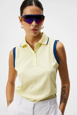 J.Lindeberg Women's YellowLila Sleeveless Golf Polo Size XL MSP$95 - 0