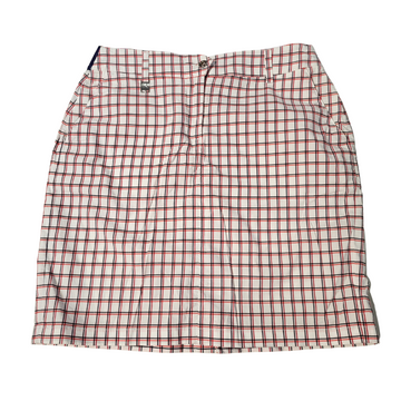 Chervo Red, White & Blue Plaid Skort S